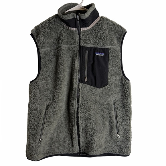 Patagonia Men’s Classic Retro-X Sherpa Fleece Vest Gray Size Large